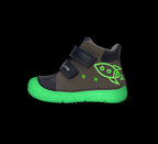 D.D.Step ghete baieti imblanite SUN REACTIVE cu talpa fluorescenta 20-31 Mocha cu naveta