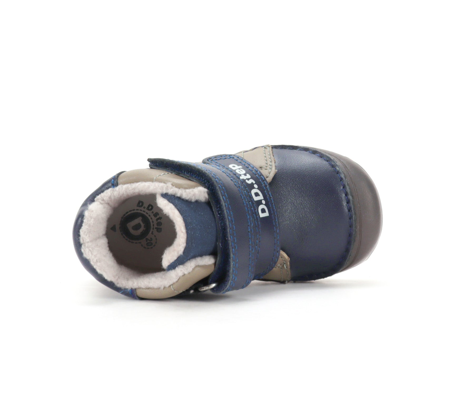 D.D.Step ghete baieti imblanite SUN REACTIVE cu talpa fluorescenta 20-31 Mocha cu naveta