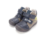 D.D.Step ghete baieti imblanite SUN REACTIVE cu talpa fluorescenta 20-31 Mocha cu naveta