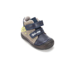 D.D.Step ghete baieti imblanite SUN REACTIVE cu talpa fluorescenta 20-31 Mocha cu naveta