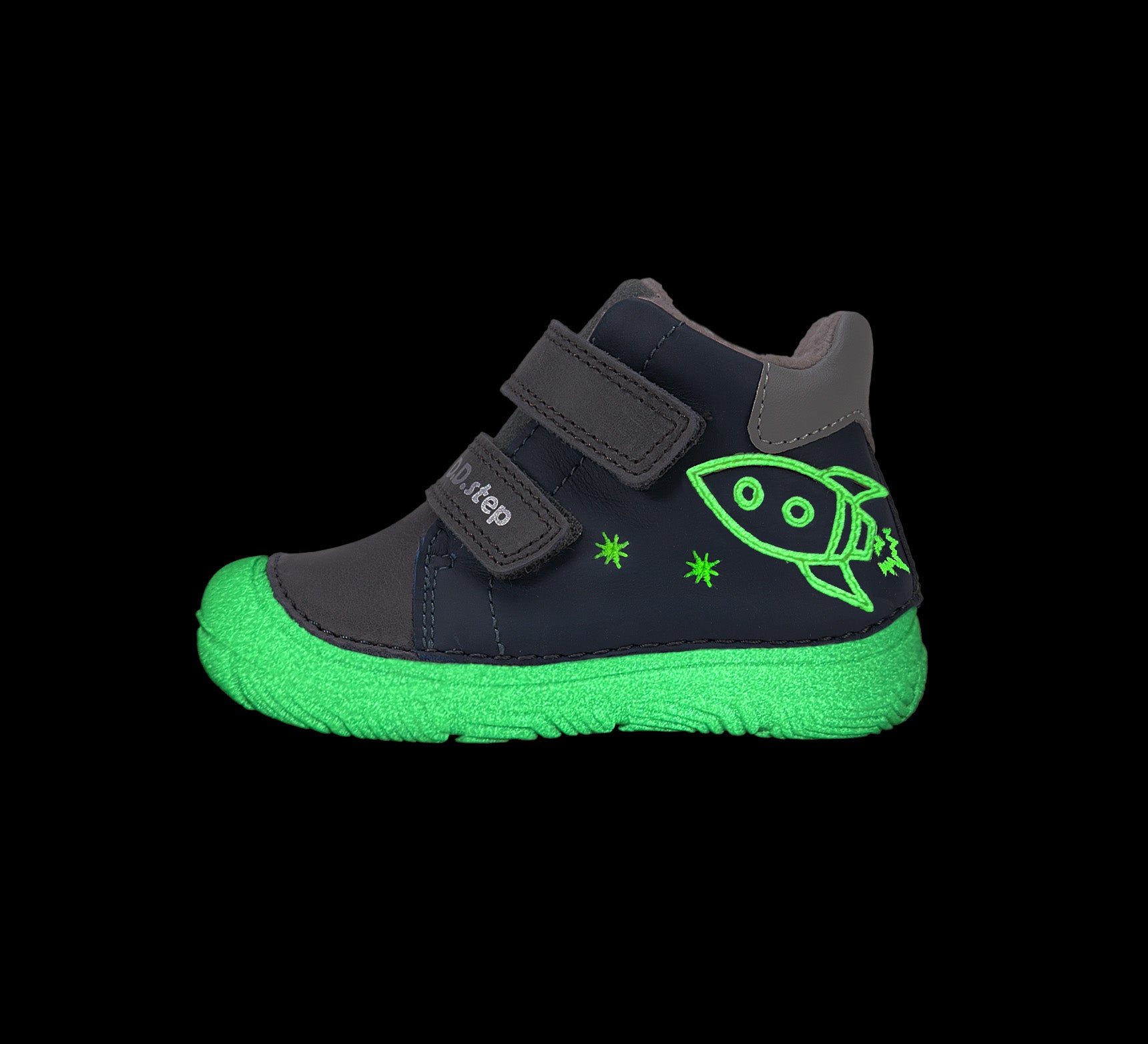 D.D.Step ghete baieti imblanite cu talpa fluorescenta 20-25 Royal Blue cu naveta