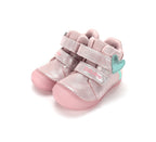 D.D.Step ghete fete imblanite SUN REACTIVE cu talpa fluorescenta 20-25 Rose Gold cu inimioar si curcubeu
