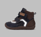 D.D.Step ghete baieti Barefoot captusite Water Repellence si fluorescente 22-33 Chocolate