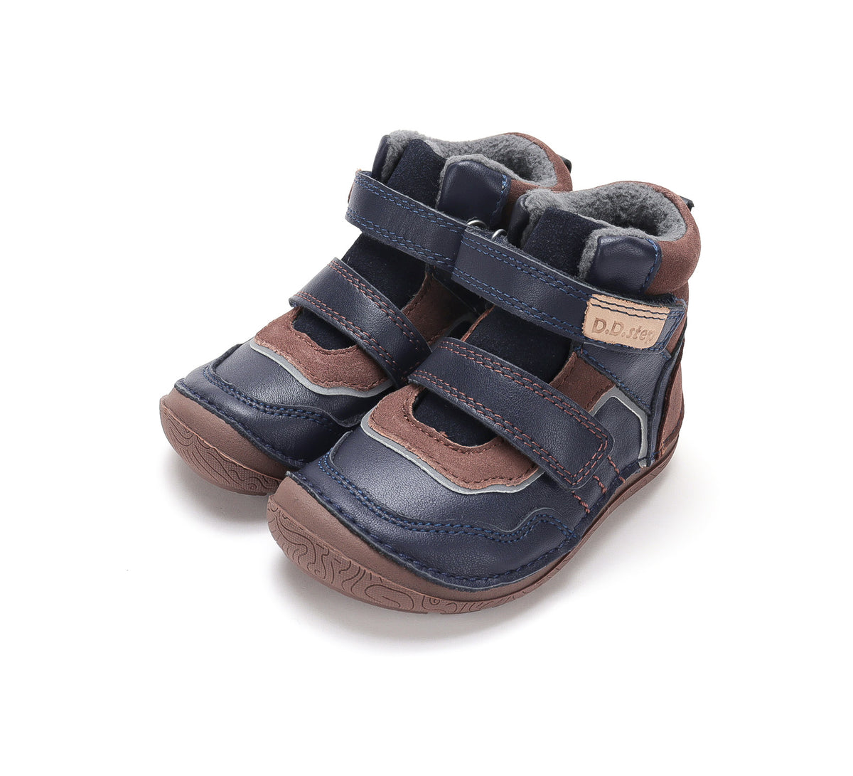 D.D.Step ghete baieti Barefoot captusite Water Repellence si fluorescente 22-33 Chocolate Imagine principală a produsului