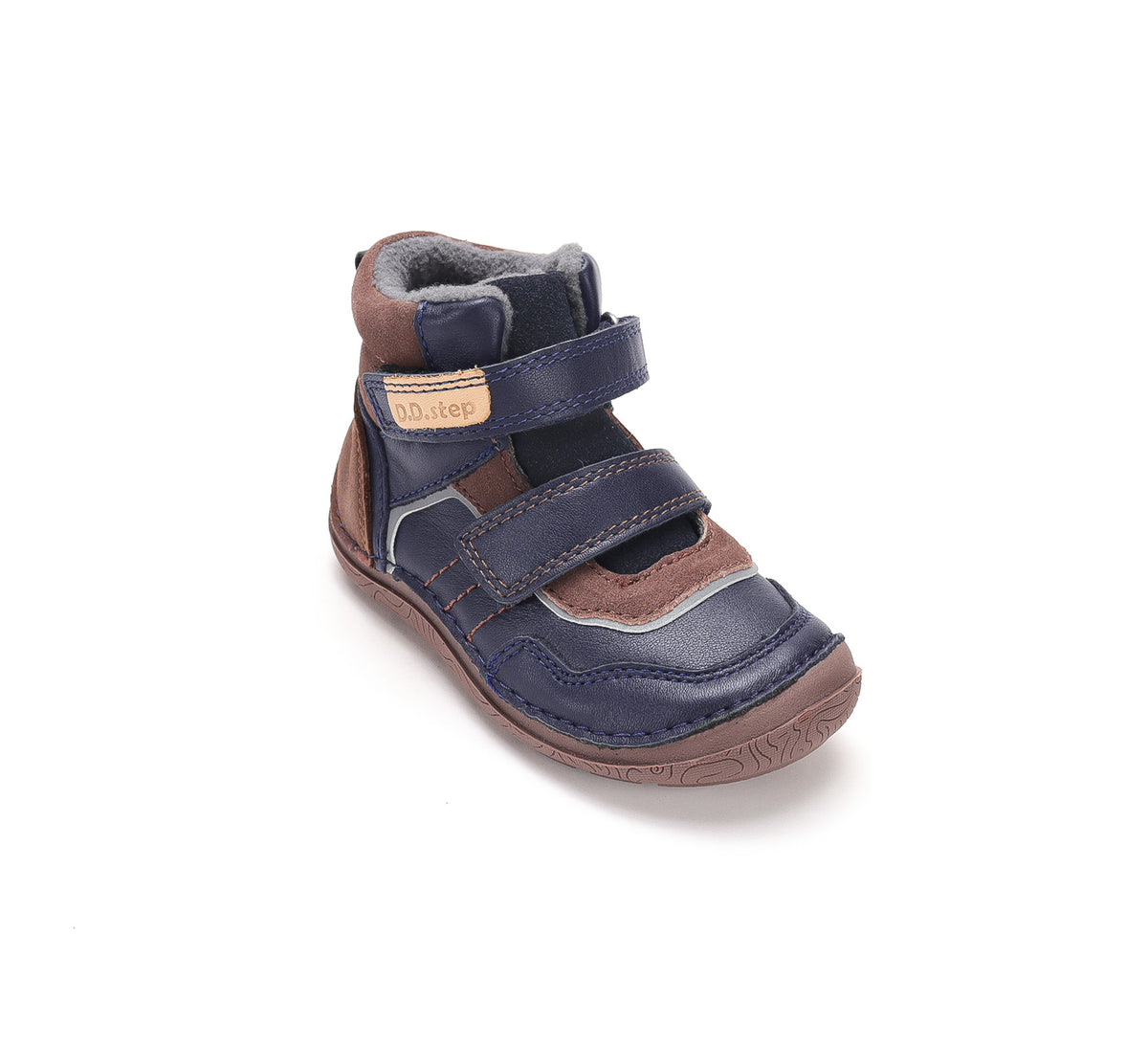D.D.Step ghete baieti Barefoot captusite Water Repellence si fluorescente 22-33 Chocolate