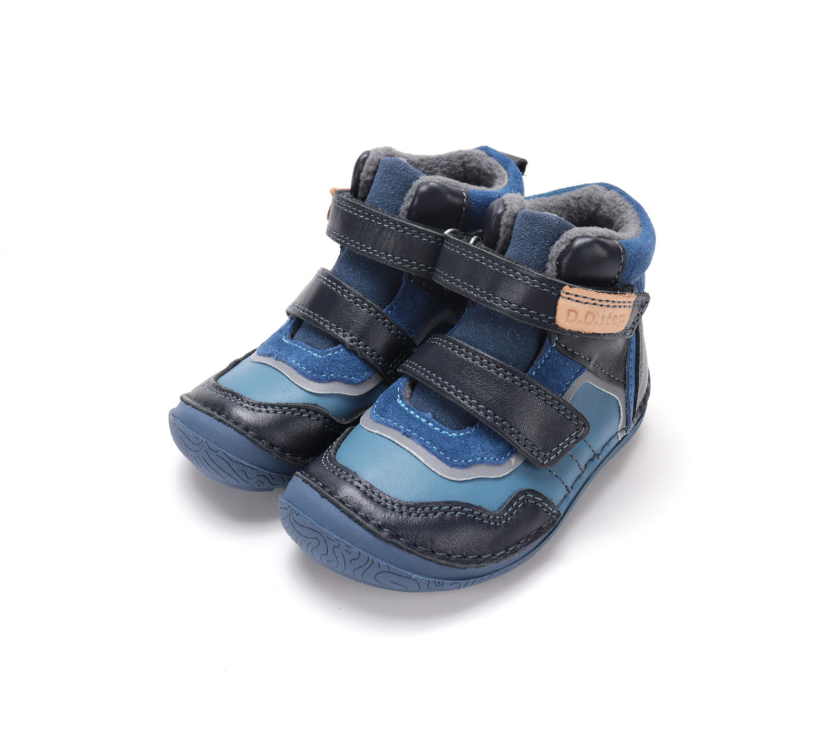 D.D.Step ghete baieti Barefoot captusite Water Repellence si fluorescente 22-33 Aero Blue Imagine principală a produsului