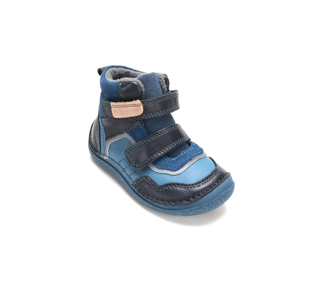 D.D.Step ghete baieti Barefoot captusite Water Repellence si fluorescente 22-33 Aero Blue