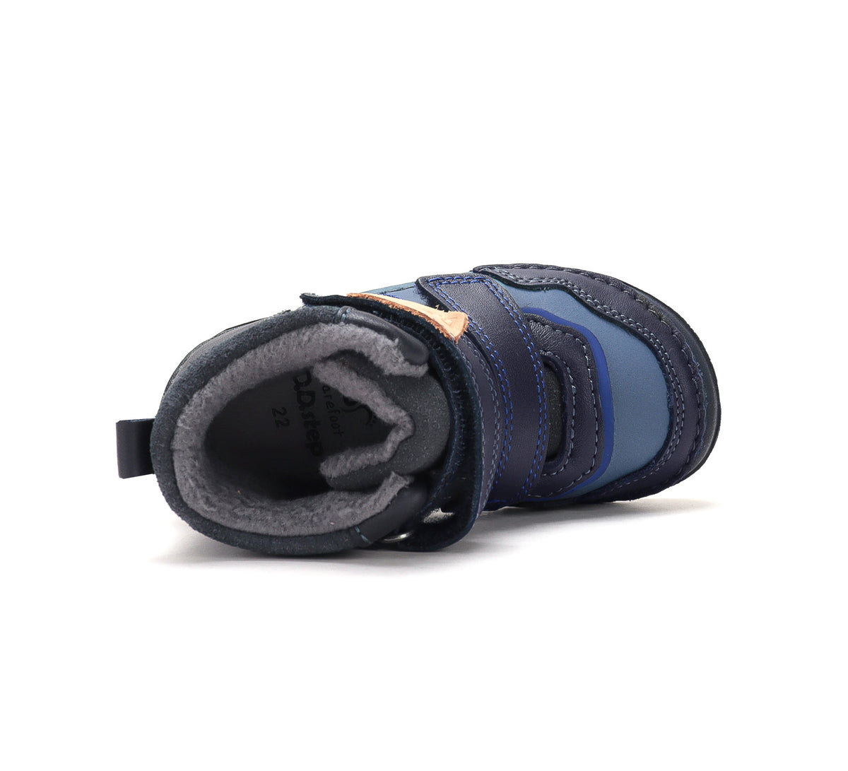 D.D.Step ghete baieti Barefoot captusite Water Repellence si fluorescente 22-33 Royal Blue