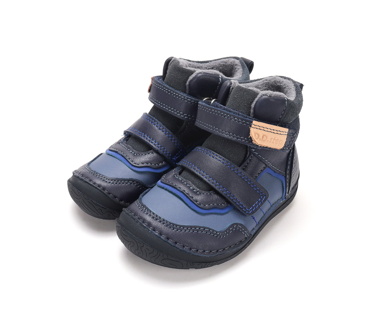 D.D.Step ghete baieti Barefoot captusite Water Repellence si fluorescente 22-33 Royal Blue Imagine principală a produsului