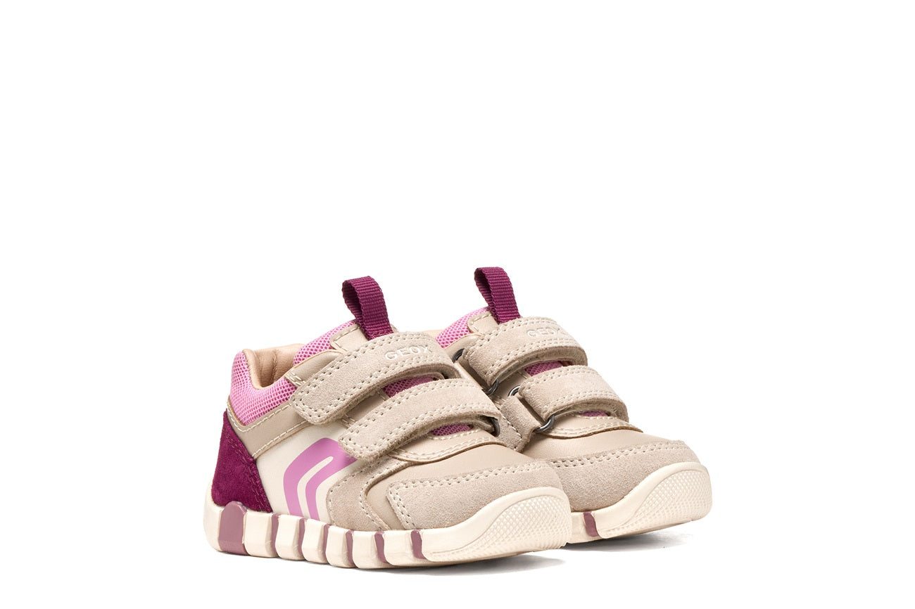 Geox Respira pantofi fete Iupidoo 18-26 Beige/Dark Pink