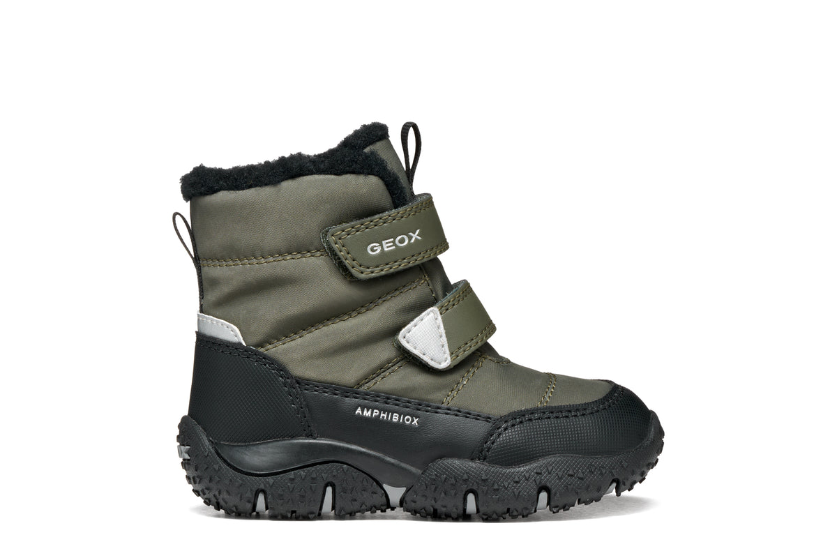 Geox ghete baieti captusite BALTIC AmphibioxTEX Waterproof 20-27 Dark Green/Black