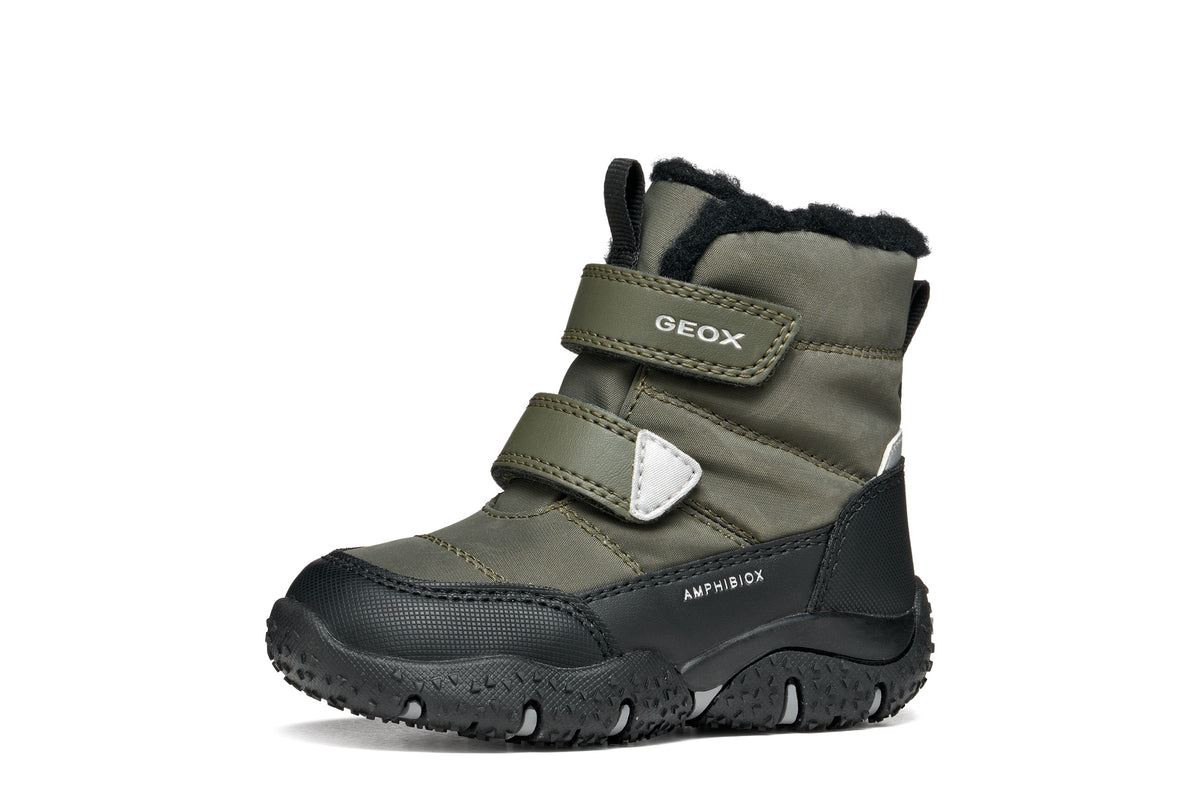 Geox ghete baieti captusite BALTIC AmphibioxTEX Waterproof 20-27 Dark Green/Black
