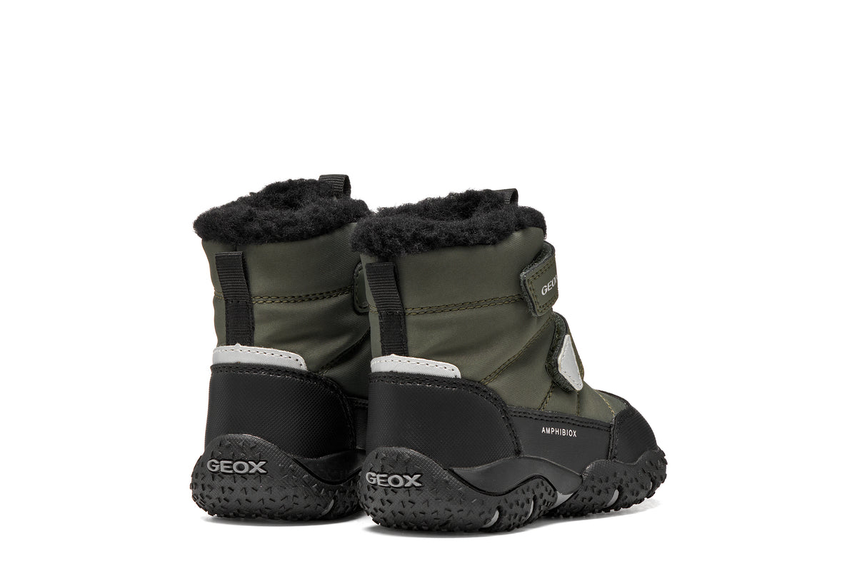 Geox ghete baieti captusite BALTIC AmphibioxTEX Waterproof 20-27 Dark Green/Black