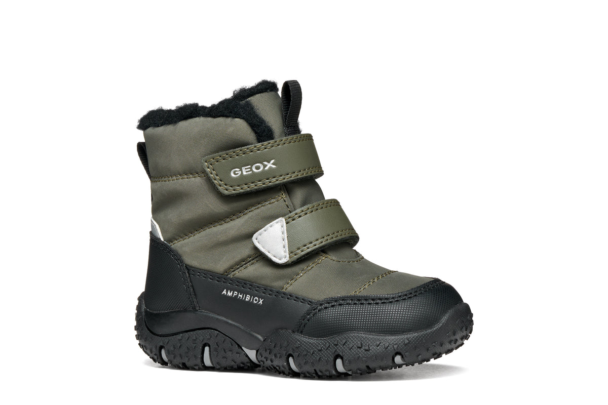 Geox ghete baieti captusite BALTIC AmphibioxTEX Waterproof 20-27 Dark Green/Black