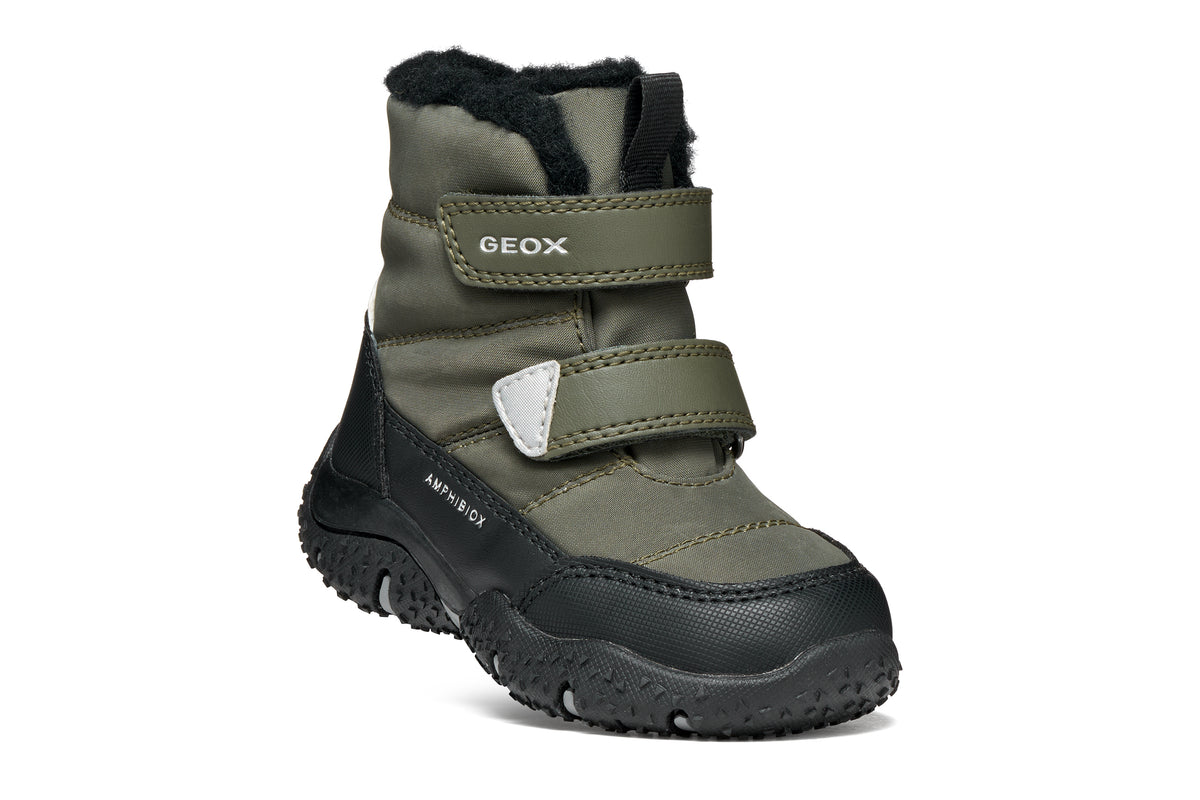 Geox ghete baieti captusite BALTIC AmphibioxTEX Waterproof 20-27 Dark Green/Black