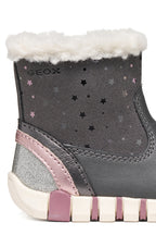 Geox cizme fete imblanite IUPIDOO 18-26 Dark Grey/Silver