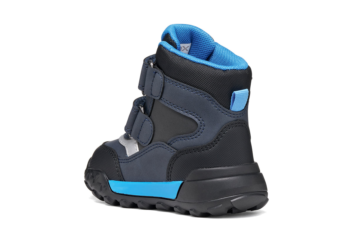 Geox ghete baieti captusite TREKKYUP AmphibioxTex Waterproof 20-27 Black/Light Blue