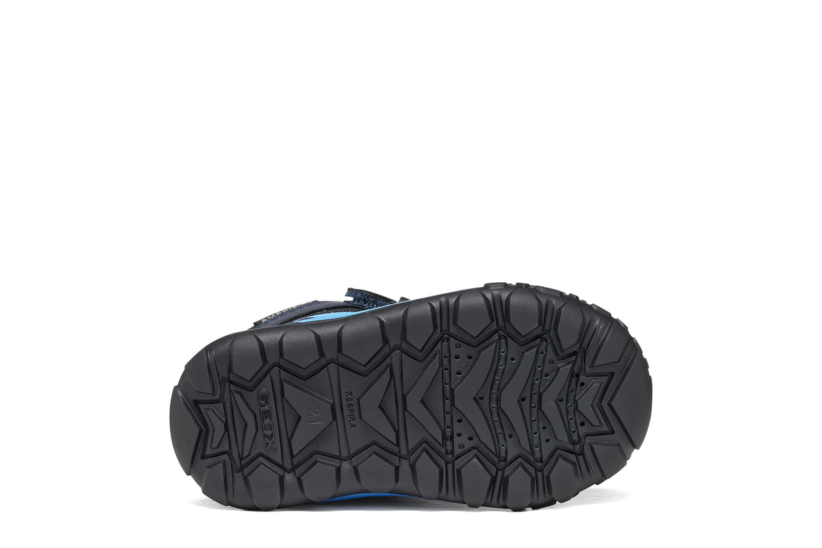 Geox ghete baieti captusite TREKKYUP AmphibioxTex Waterproof 20-27 Black/Light Blue