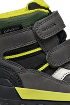 Geox ghete baieti captusite TREKKYUP AmphibioxTex Waterproof 20-27 Black/Fluo Green