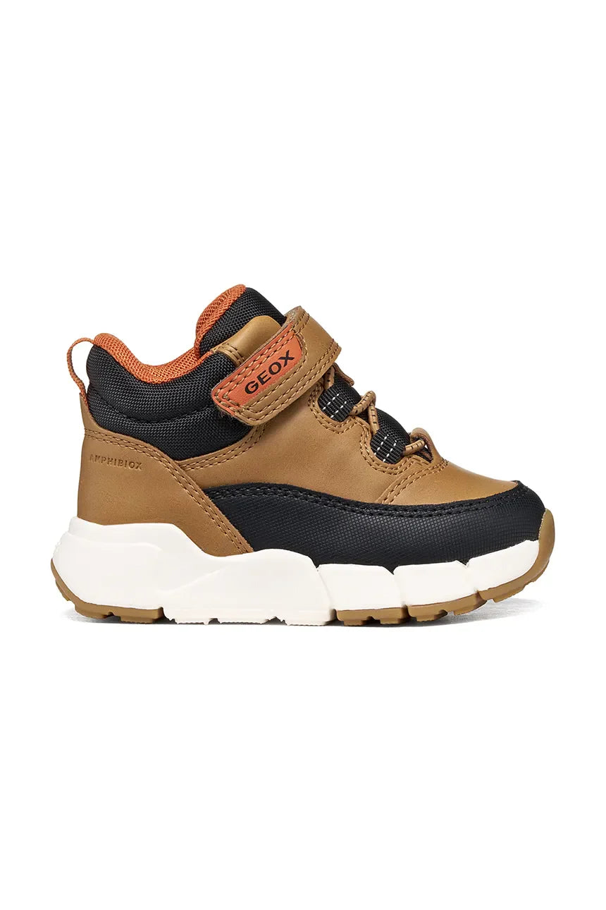 Geox ghete baieti captusite FLEXYPER MINI AmphibioxTEX Waterproof 20-27 Dark Yellow/Black