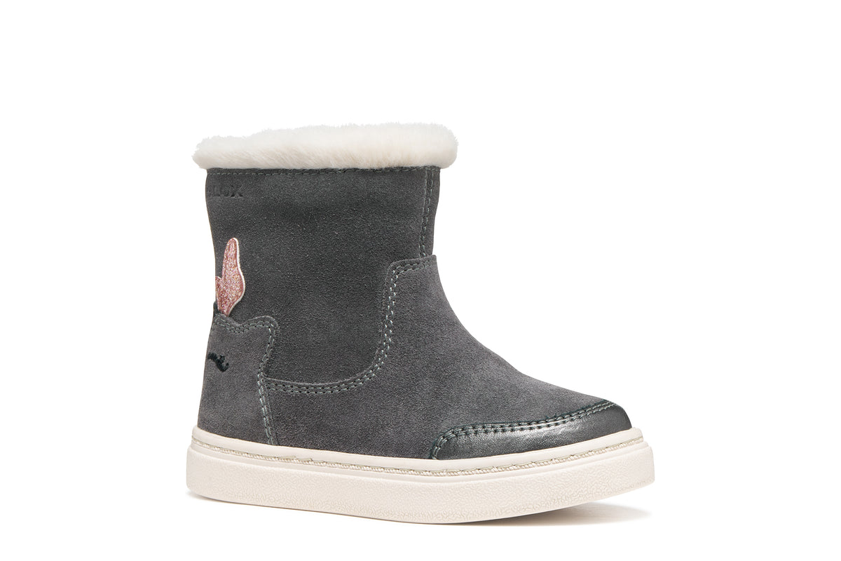 Geox Respira botine fete captusite NASHIK 20-27 Dark grey cu ren