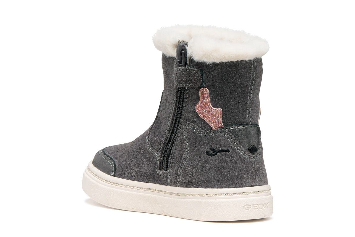 Geox Respira botine fete captusite NASHIK 20-27 Dark grey cu ren