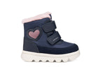 Geox ghete fete captusite WILLABOOM AmphibioxTEX Waterproof 20-27 Navy/Old Rose cu inimioara