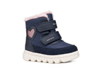 Geox ghete fete captusite WILLABOOM AmphibioxTEX Waterproof 20-27 Navy/Old Rose cu inimioara