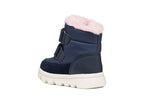 Geox ghete fete captusite WILLABOOM AmphibioxTEX Waterproof 20-27 Navy/Old Rose cu inimioara