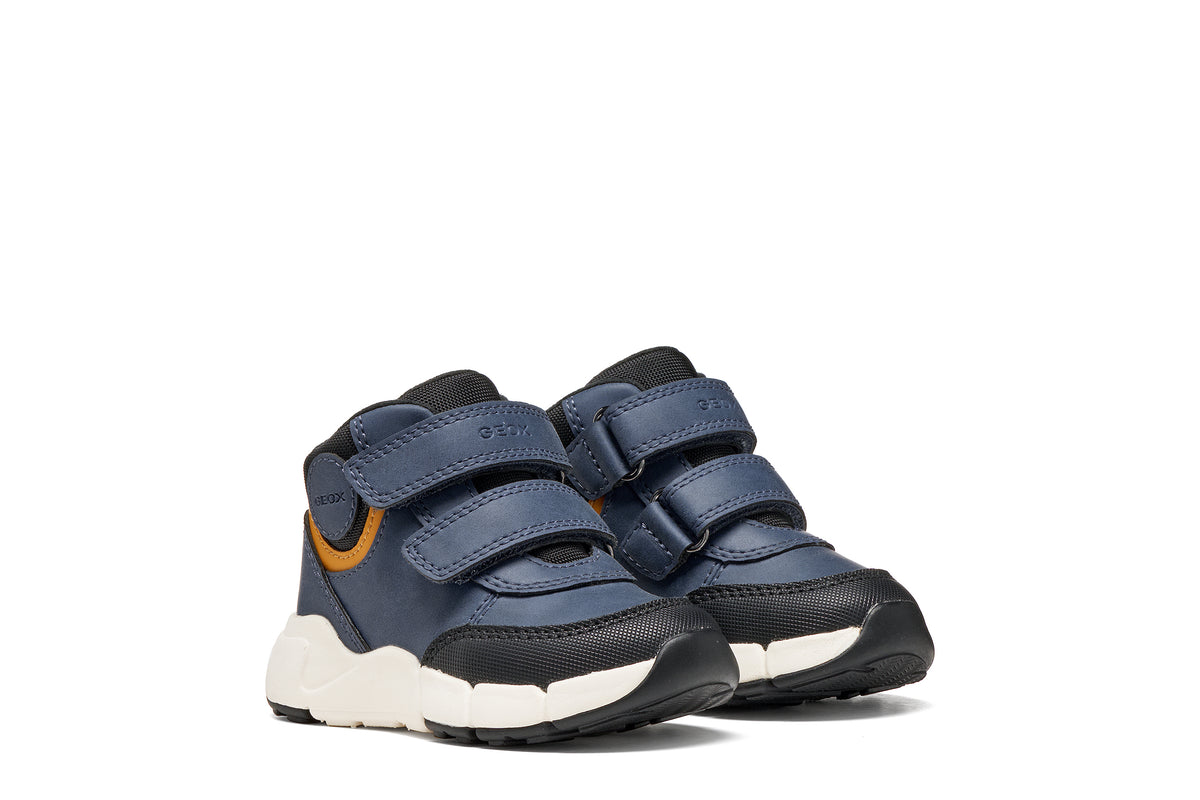 Geox Respira ghete baieti captusite FLEXYPER MINI 20-27 Denim/Orange