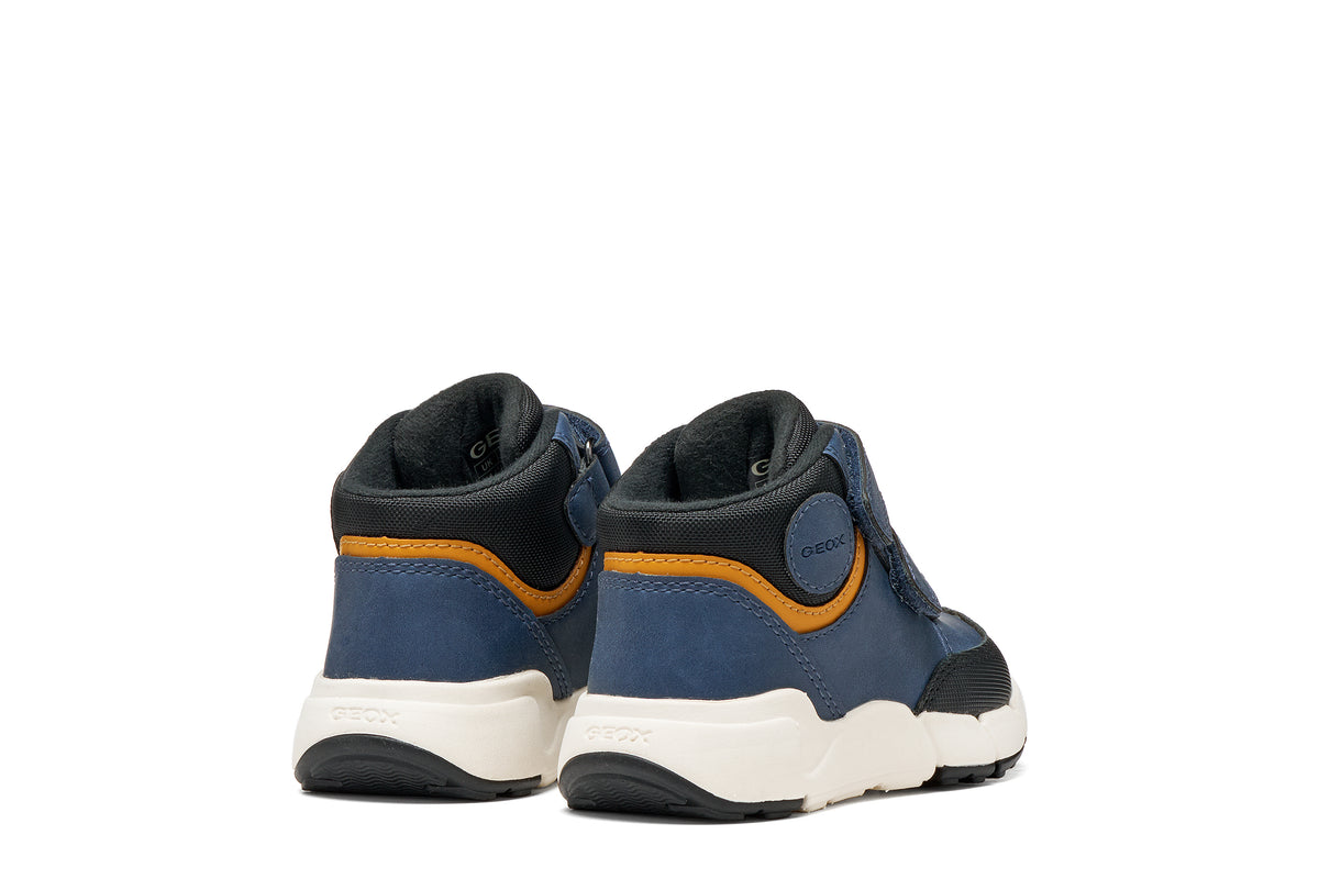 Geox Respira ghete baieti captusite FLEXYPER MINI 20-27 Denim/Orange