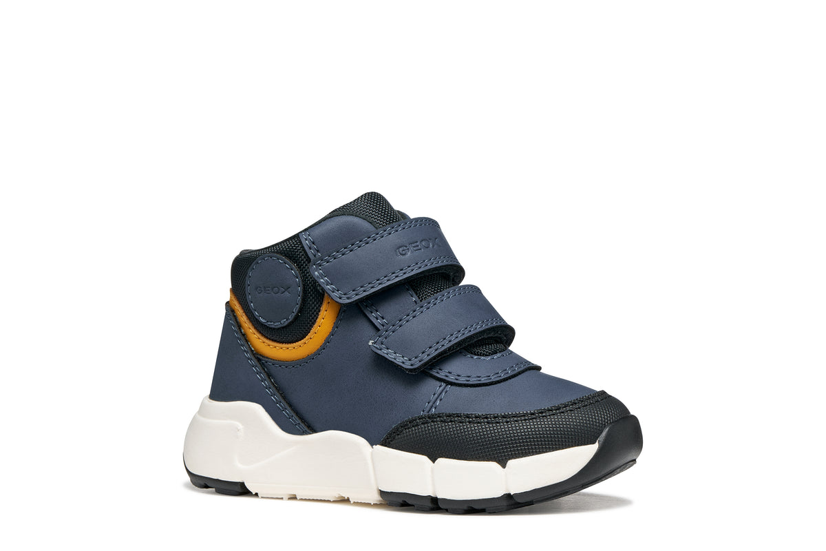 Geox Respira ghete baieti captusite FLEXYPER MINI 20-27 Denim/Orange