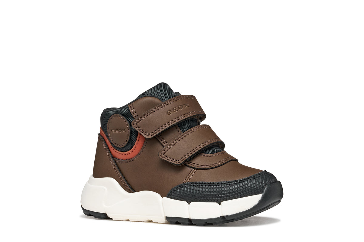 Geox Respira ghete baieti captusite FLEXYPER MINI 20-27 Dark brown/Brick