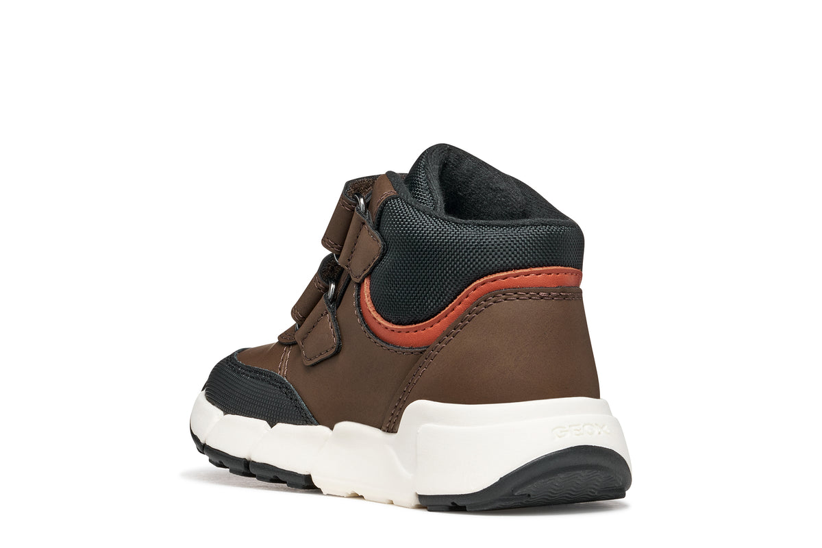 Geox Respira ghete baieti captusite FLEXYPER MINI 20-27 Dark brown/Brick