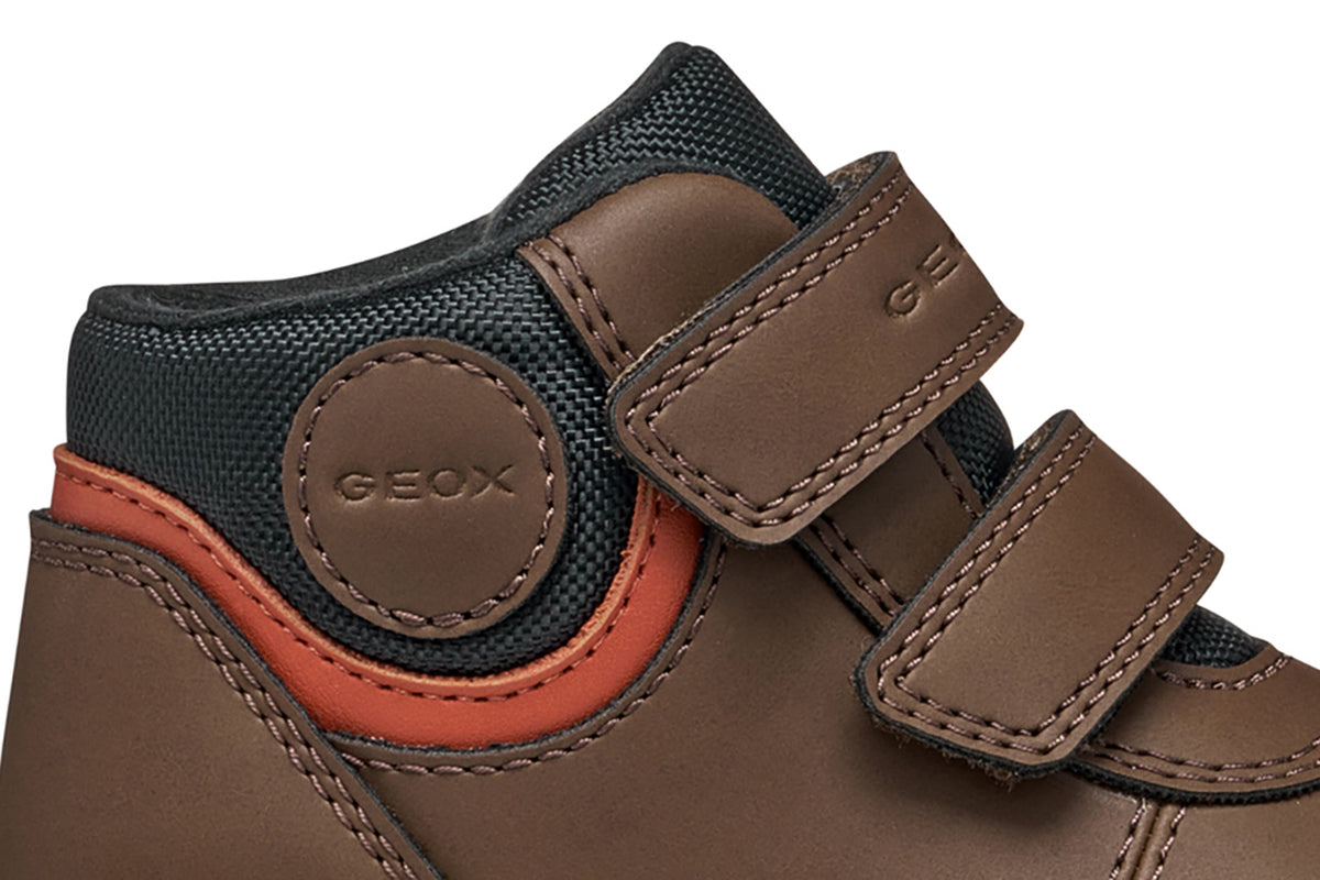 Geox Respira ghete baieti captusite FLEXYPER MINI 20-27 Dark brown/Brick