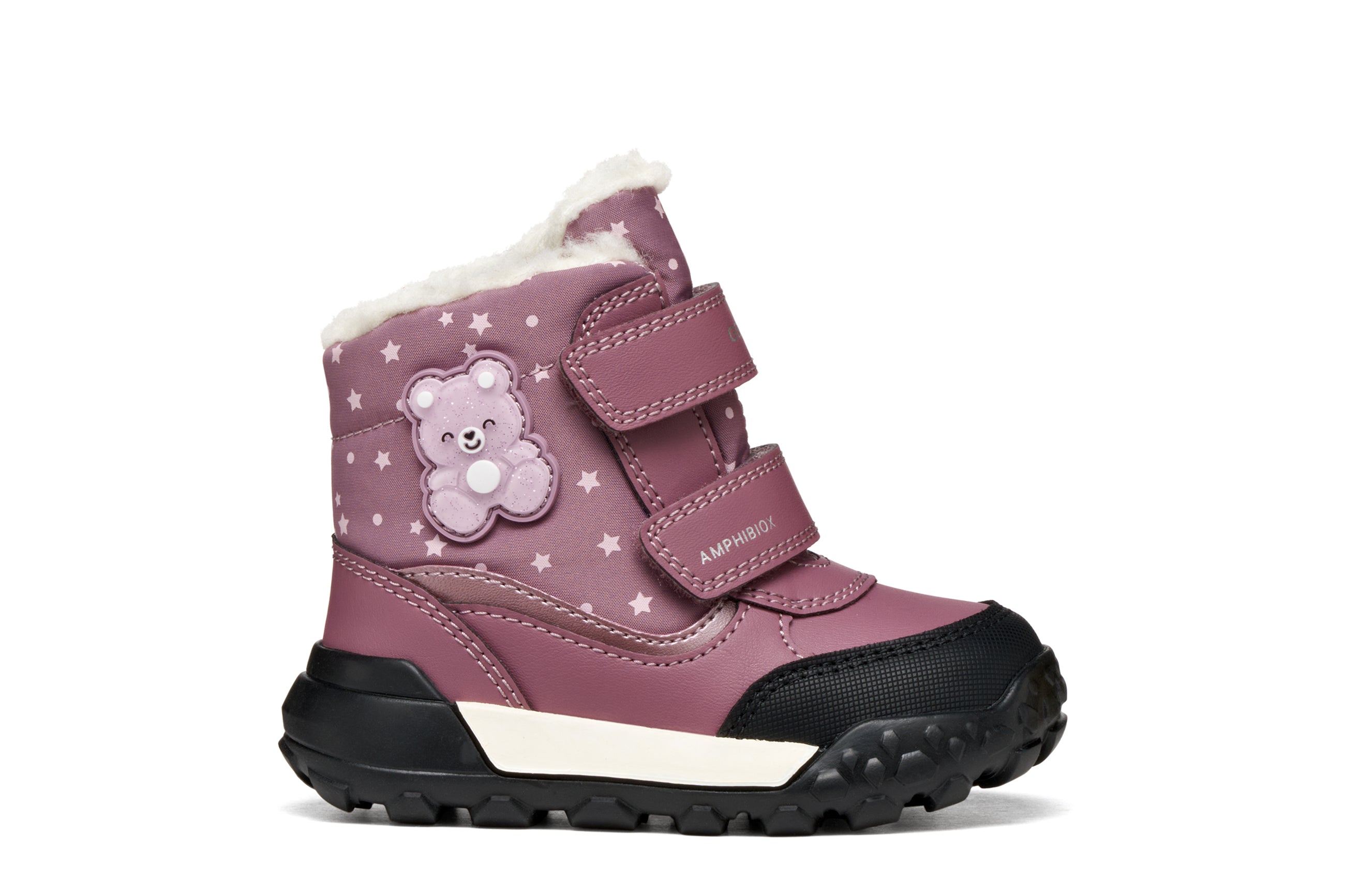 Geox ghete fete captusite TREKKYUP AmphibioxTEX Waterproof 20-27 Dark Rose cu ursulet Imagine secundară a produsului