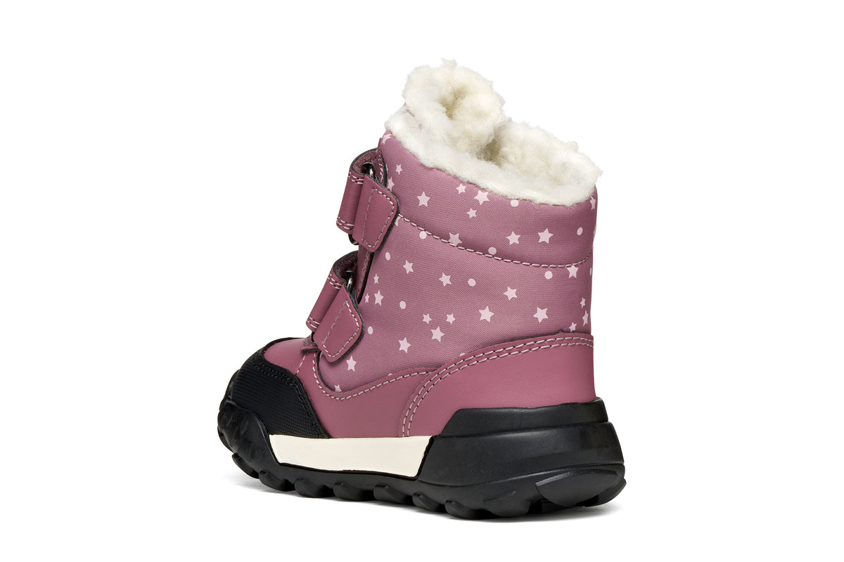 Geox ghete fete captusite TREKKYUP AmphibioxTEX Waterproof 20-27 Dark Rose cu ursulet