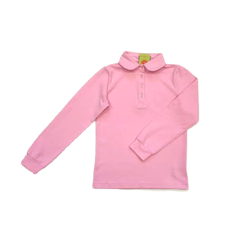Uniforma camasa fete Gabriela cu maneca lunga 13-16 ani Roz Imagine principală a produsului
