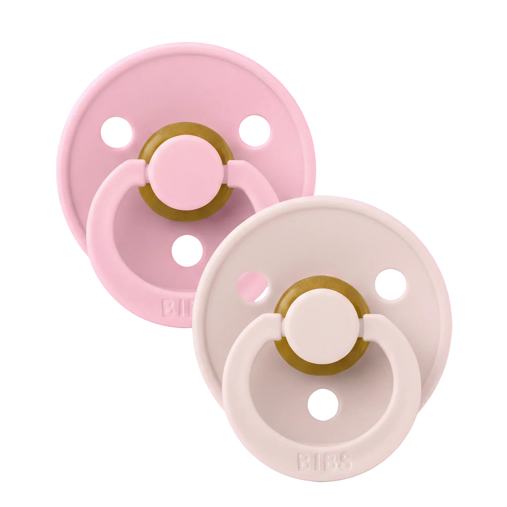 Bibs 2 suzete latex tip cherry Colour Collection 6m+ Petal/Baby Pink Imagine secundară a produsului