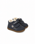 Biomecanics pantofi baieti Barefoot captusiti cu lana 19-26 Sauvage Ocean cu animale
