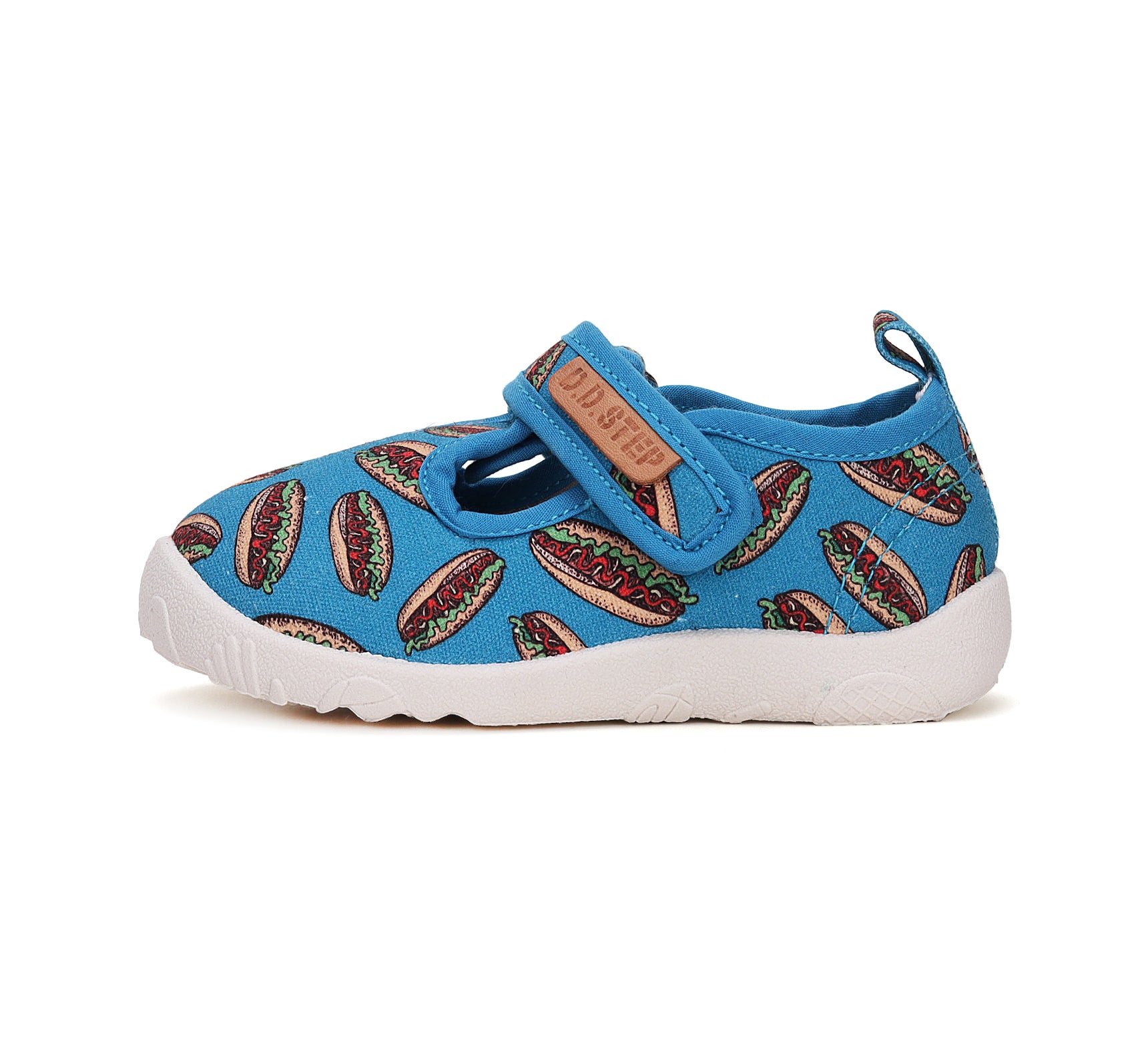 D.D.Step pantofi baieti decupati Barefoot de interior 20-25 Bermuda Blue cu Hot Dog Imagine secundară a produsului