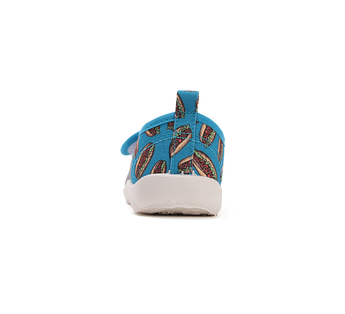 D.D.Step pantofi baieti decupati Barefoot de interior 20-25 Bermuda Blue cu Hot Dog