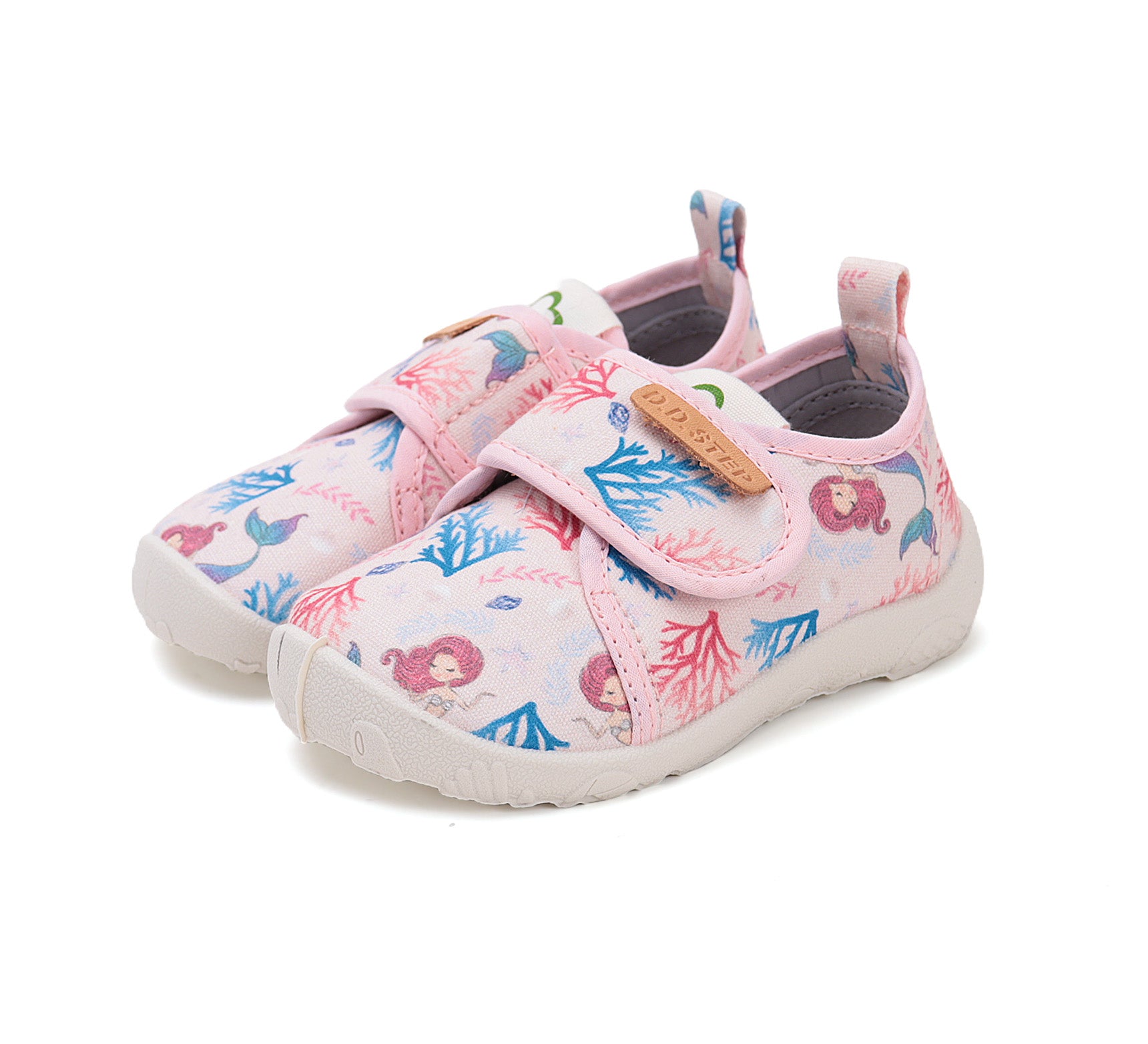 D.D.Step pantofi fete Barefoot de interior din panza 20-31 Baby Pink sirena