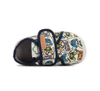 D.D.Step pantofi baieti Barefoot de interior din panza 20-31 White cu consola gamer