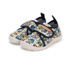 D.D.Step pantofi baieti Barefoot de interior din panza 20-31 White cu consola gamer