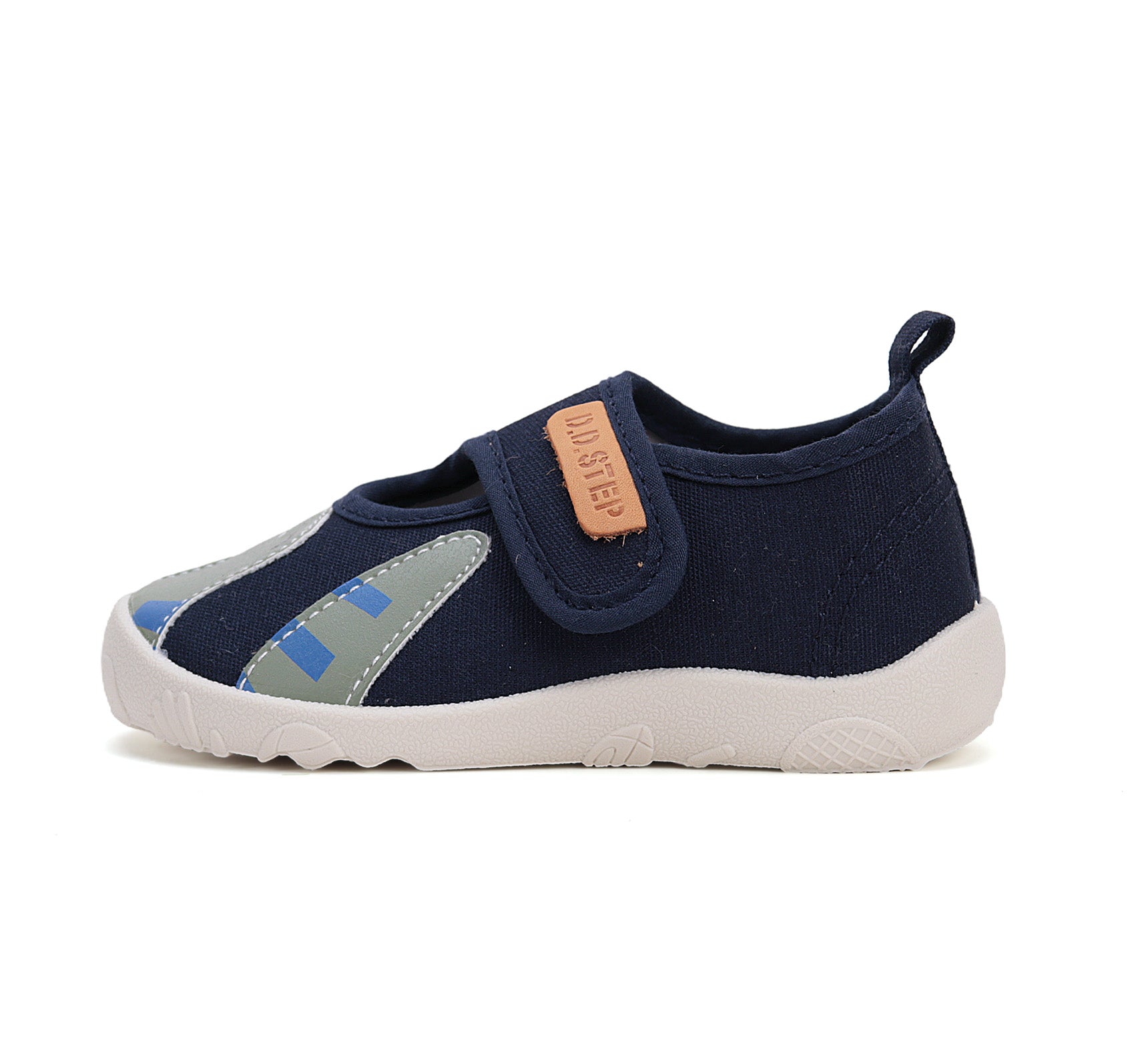 D.D.Step pantofi baieti decupati Barefoot de interior 20-25 Royal Blue cu dino Imagine secundară a produsului