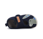 D.D.Step pantofi baieti decupati Barefoot de interior 20-25 Royal Blue cu dino