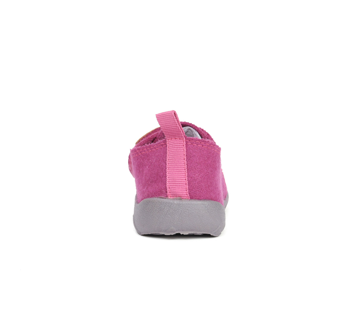 D.D.Step pantofi fete Barefoot de interior din panza 21-25 Dark Pink cu urs polar
