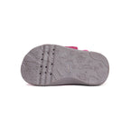 D.D.Step pantofi fete Barefoot de interior din panza 21-25 Dark Pink cu urs polar