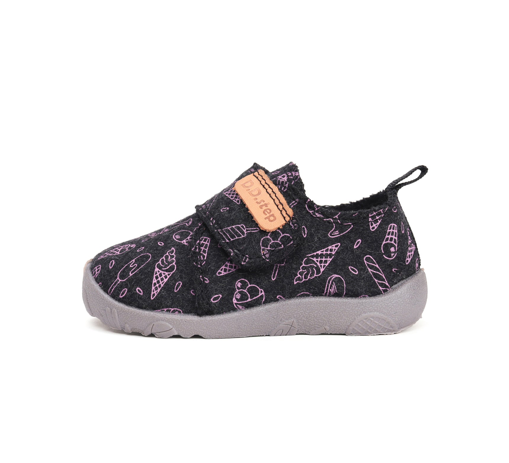 D.D.Step pantofi fete Barefoot de interior din panza 21-25 Dark Grey cu inghetata Imagine secundară a produsului